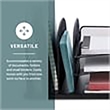Scranton & Co Metal Mesh Desk Organizer with 3 Upright Sections in Black