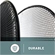 Scranton & Co Metal Mesh Desk Organizer with 3 Upright Sections in Black