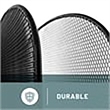 Scranton & Co Metal Mesh Desk Organizer with 5 Upright Sections in Black