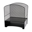Scranton & Co Black Mesh Desk Organizer with 2 Horizontal Sorters