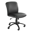 Scranton & Co Contemporary Vinyl Mid Back Armless Task Office Chair in Black