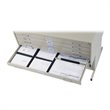 Scranton & Co Steel White Flat File Cabinet Rectangular Stackable 53.5