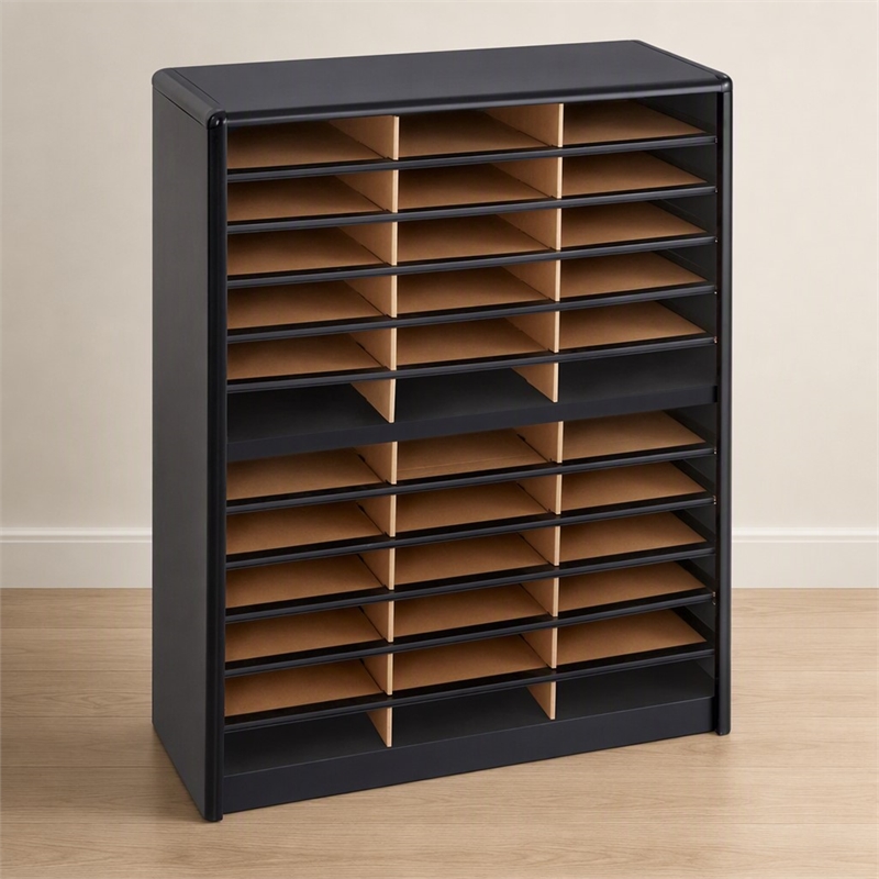 Scranton & Co Steel Black Organizer Rectangular 36 Compartments 32.25