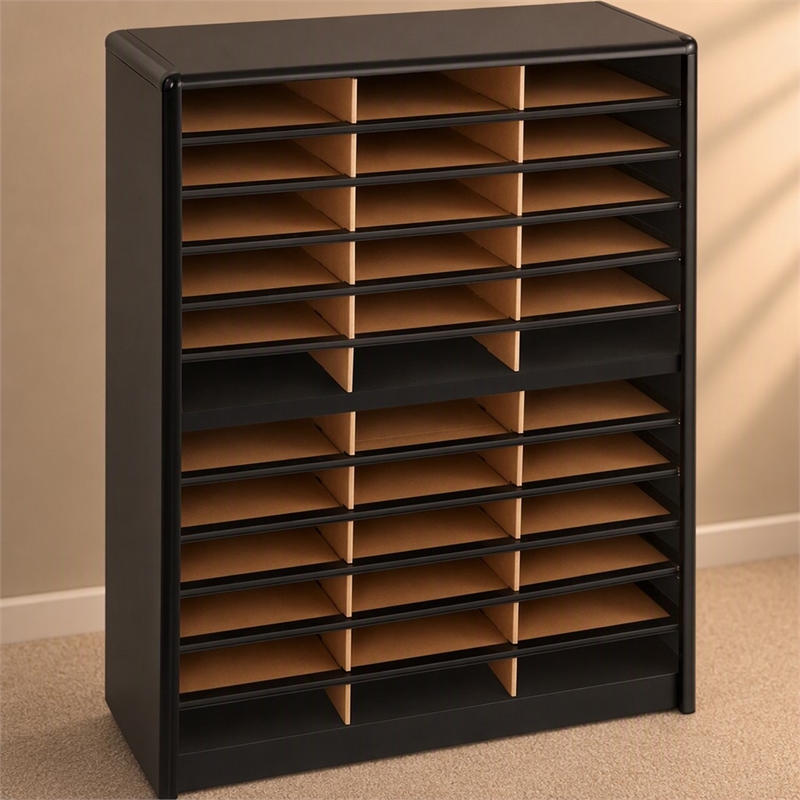 Scranton & Co Steel Black Organizer Rectangular 36 Compartments 32.25
