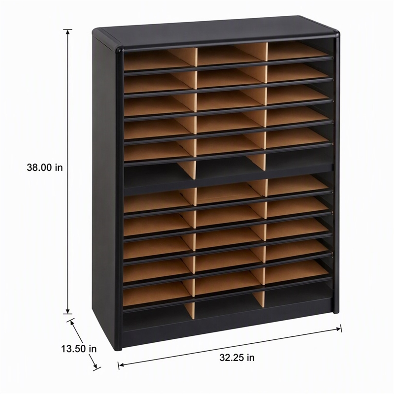 Scranton & Co Steel Black Organizer Rectangular 36 Compartments 32.25