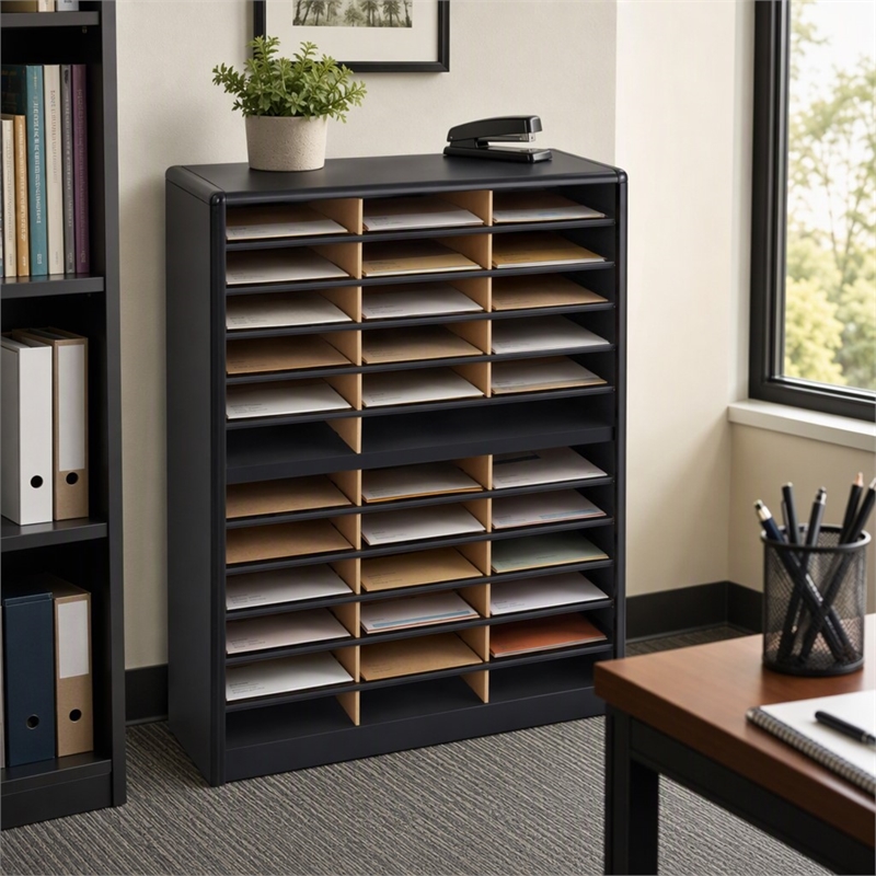 Scranton & Co Steel Black Organizer Rectangular 36 Compartments 32.25