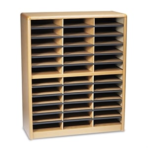Scranton & Co Metal Medium Oak File Organizer Rectangular 32.25&quot x 13.5&quot x 38&quot Assembly Required
