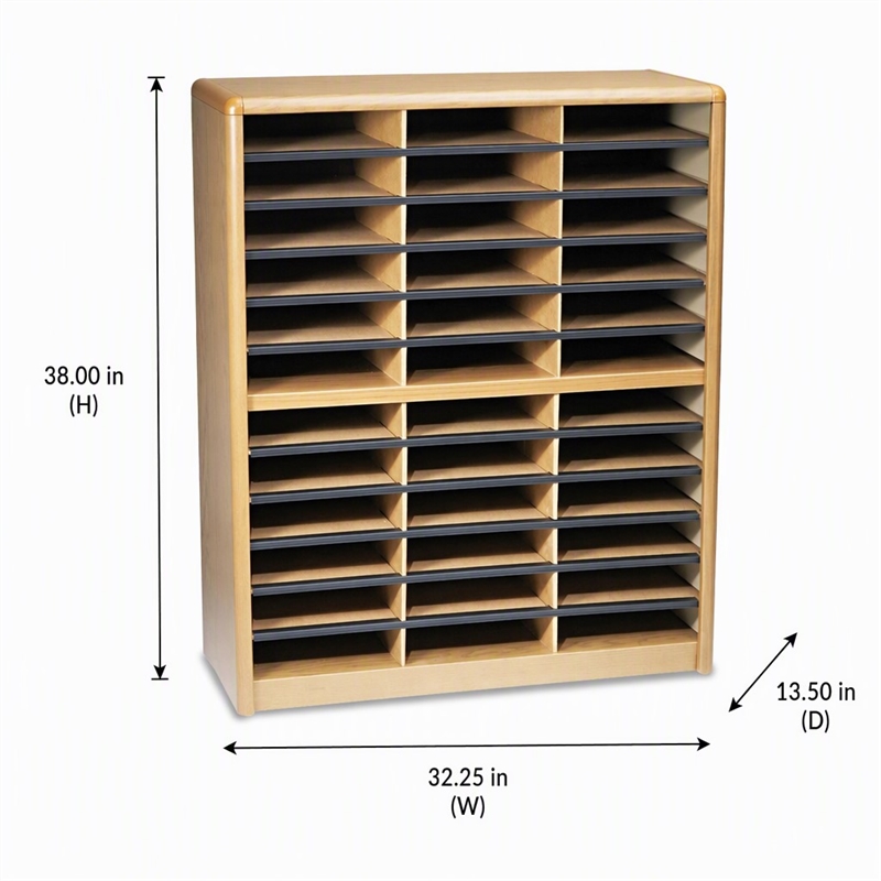Scranton & Co Metal Medium Oak File Organizer Rectangular 32.25