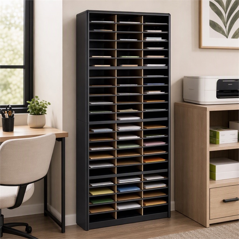 Scranton & Co Black Flat Files Organizer Rectangular 75