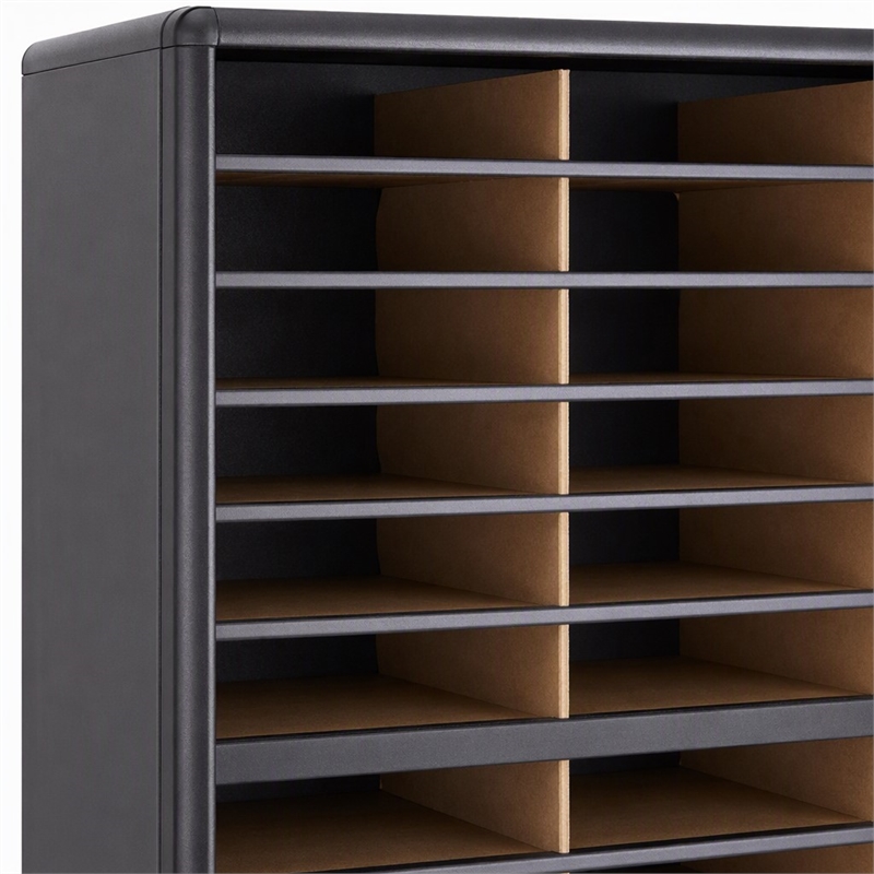 Scranton & Co Black Flat Files Organizer Rectangular 75