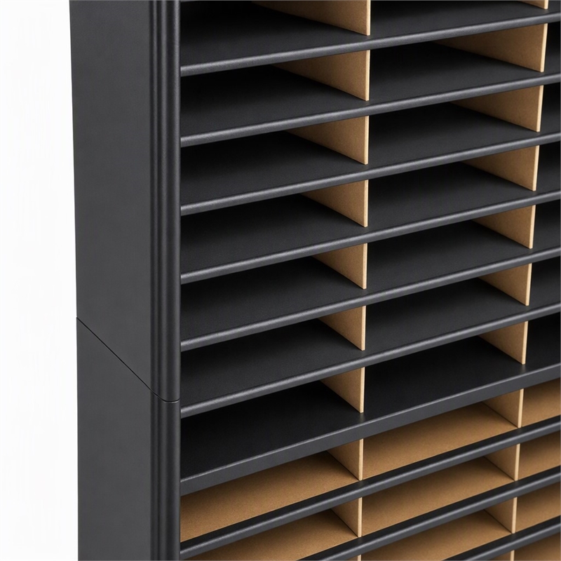 Scranton & Co Black Flat Files Organizer Rectangular 75