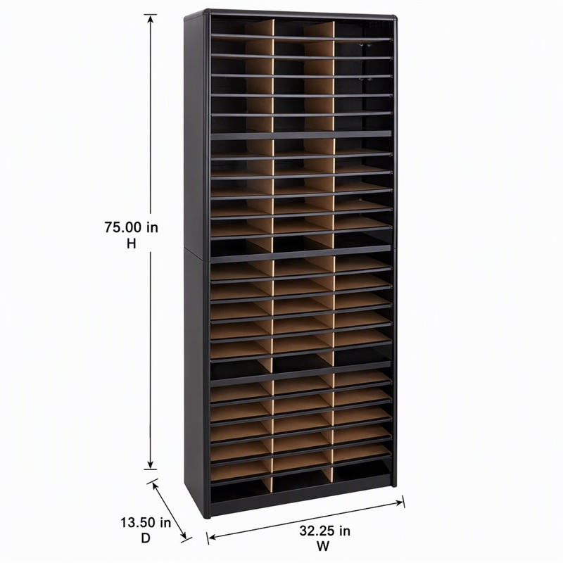 Scranton & Co Black Flat Files Organizer Rectangular 75