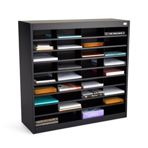 Scranton & Co Black Mail Organizer - 36 Letter Size Compartments