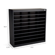 Scranton & Co Black Mail Organizer - 36 Letter Size Compartments