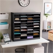 Scranton & Co Black Mail Organizer - 36 Letter Size Compartments