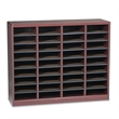 Scranton & Co Wood Mahogany Mail Organizer Rectangular 36 Compartments 40