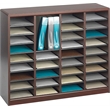 Scranton & Co Wood Mahogany Mail Organizer Rectangular 36 Compartments 40