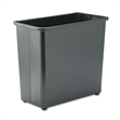 Scranton & Co Steel Black Wastebasket Rectangular 27.5 Quart Assembled