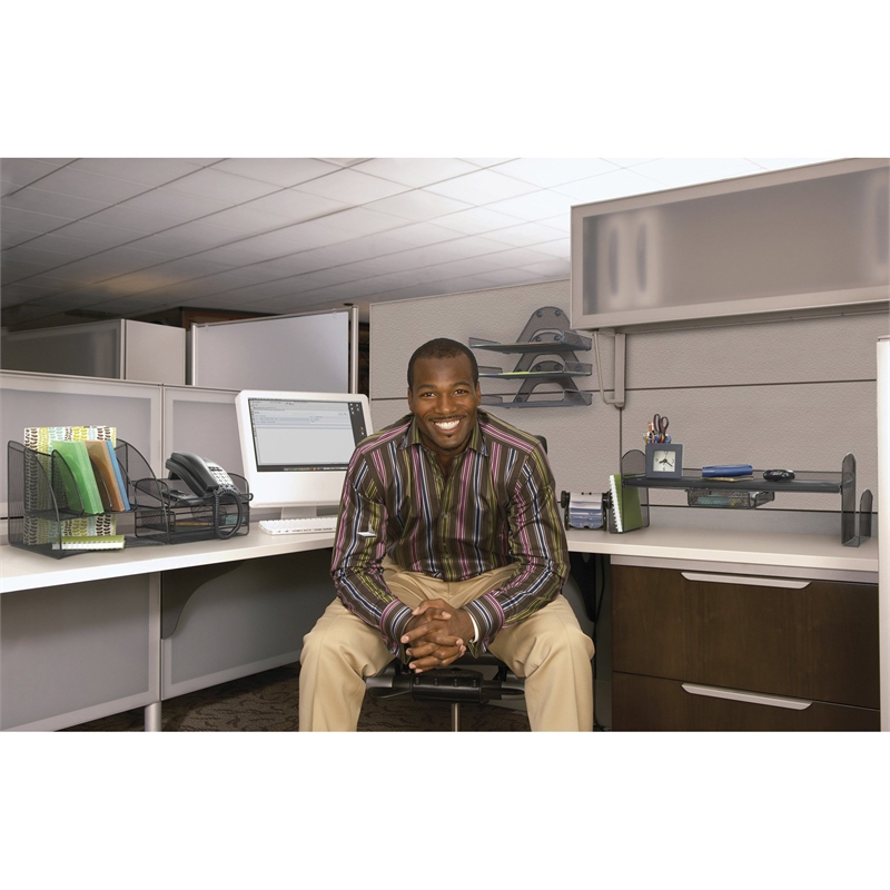 Scranton & Co Mesh Off-Surface Shelf in Black