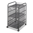 Scranton & Co Steel Mesh Black File Cart 15.75