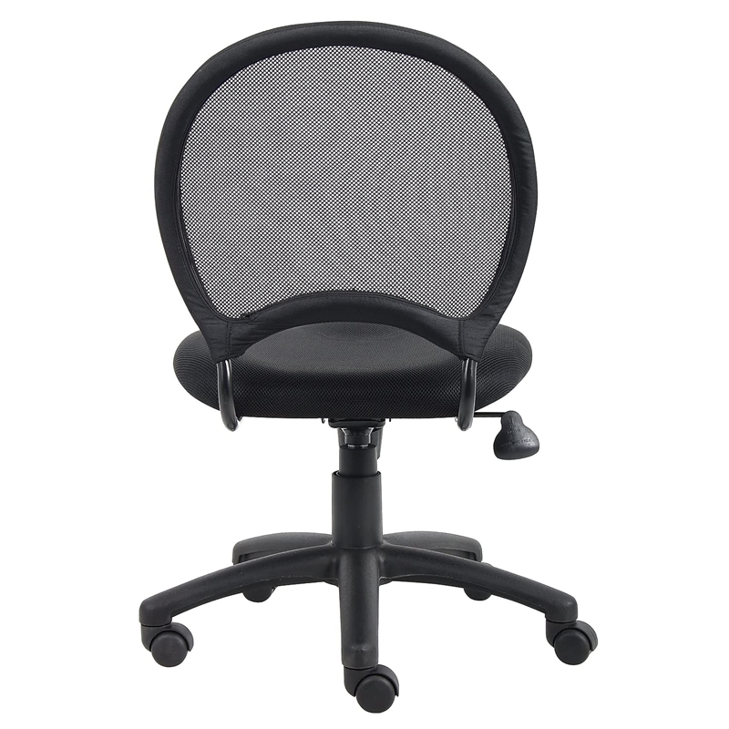 Scranton & Co Seat Height Adjustment Fabric Back Task Office Chair in Black