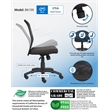 Scranton & Co Mesh Fabric Upholstered Task Office Chair in Black