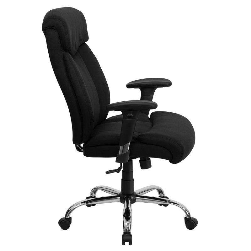 Scranton & Co Fabric Office Chair with Arms in Black