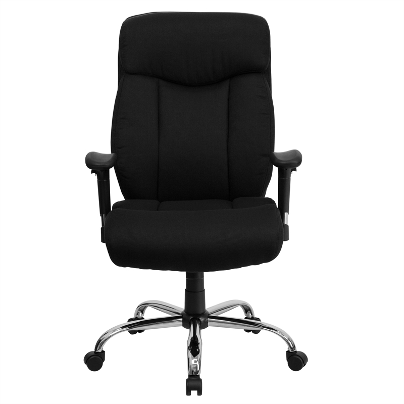 Scranton & Co Fabric Office Chair with Arms in Black