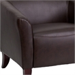 Scranton & Co Leather Loveseat in Brown