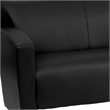 Scranton & Co Modern LeatherSoft Flared Arms Love Seat in Black