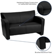 Scranton & Co Modern LeatherSoft Flared Arms Love Seat in Black