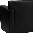 Scranton & Co Modern LeatherSoft Flared Arms Love Seat in Black
