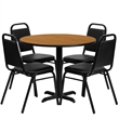 Scranton & Co 5 Piece Laminate Table Set in Black and Natural