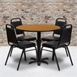 Scranton & Co 5 Piece Laminate Table Set in Black and Natural