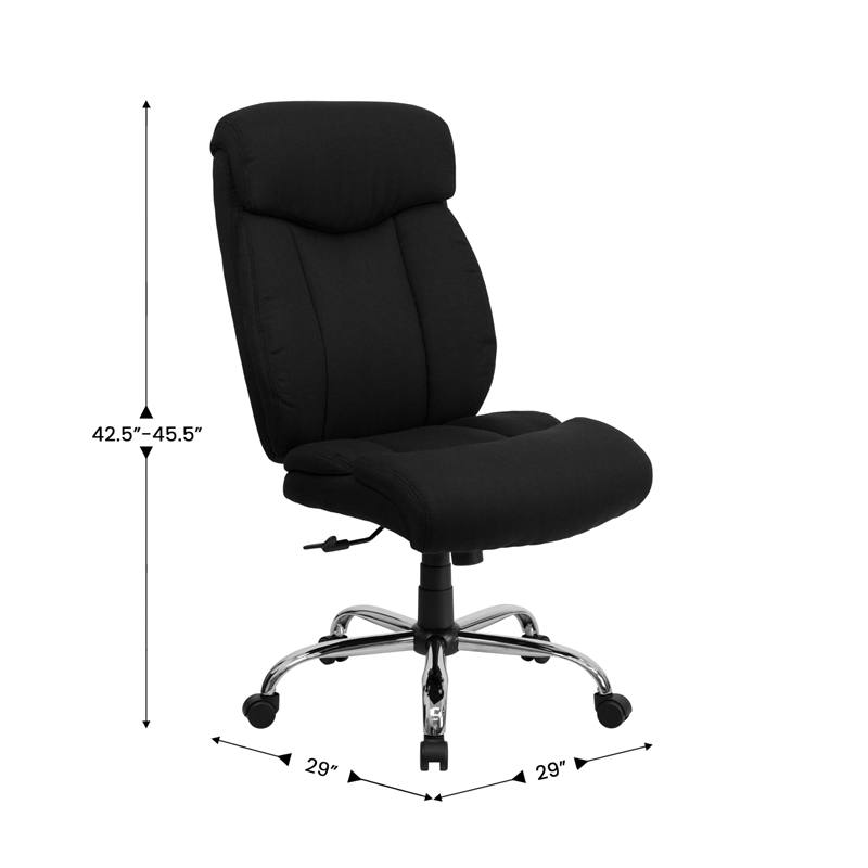 Scranton & Co Fabric Office Chair in Black