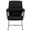 Scranton & Co Executive Side Office Guest Chair with Black Leather