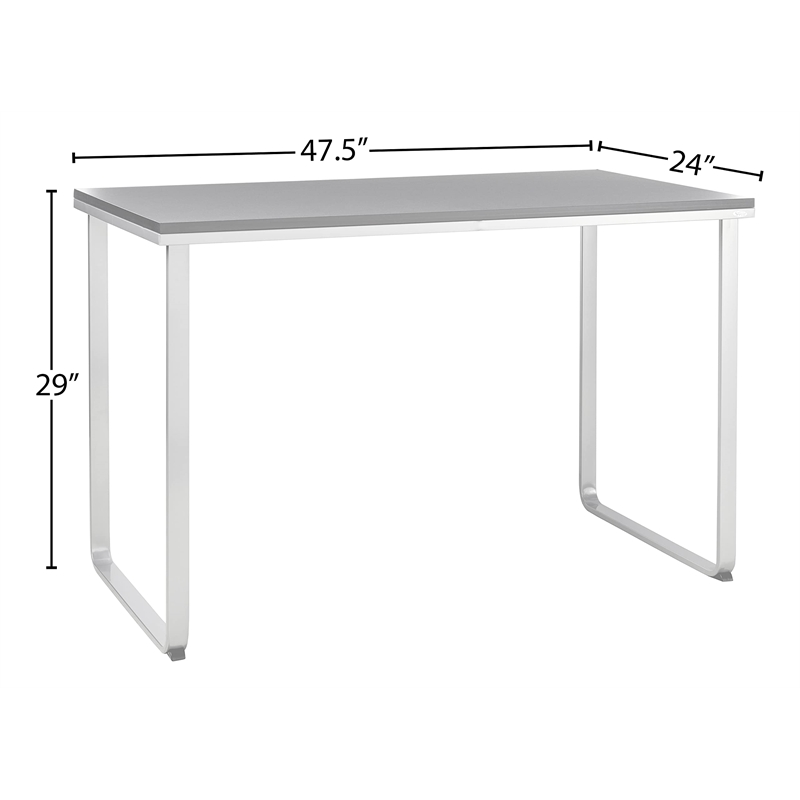 Scranton & Co Steel Workstation in Black and Silver