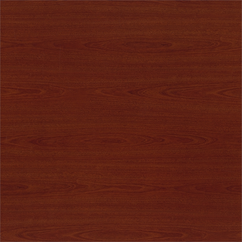 Scranton & Co Engineered Wood Mahogany L Shaped Desk with Mobile File Cabinet 77.05
