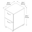 Scranton & Co Engineered Wood Mahogany Mobile File Cabinet Rectangular 27.87