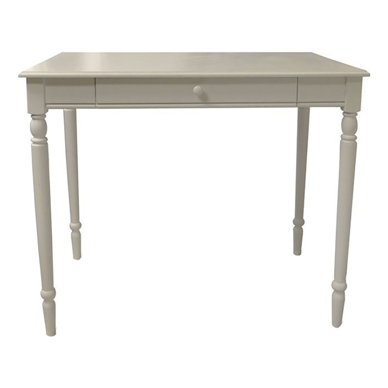 Scranton & Co Traditional Wood Home Office Desk with Drawer in White