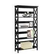 Scranton & Co 4 Shelf Bookcase in Glossy Black