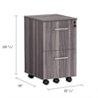 Scranton & Co Steel Gray File Pedestal Rectangular 26.75