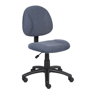 Scranton & Co Fabric Upholstered Deluxe Posture Office Chair in Blue