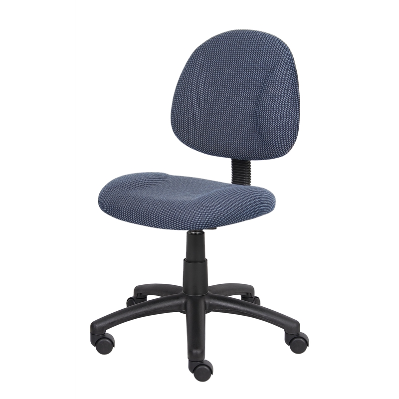 Scranton & Co Fabric Upholstered Deluxe Posture Office Chair in Blue