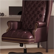 Scranton & Co Traditional Leather Executive Office Chair in Burgundy Red