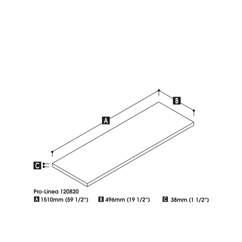 Scranton & Co Rectangular Particle Board Wood Bridge in Bark Gray