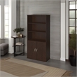 Scranton & Co Wood Mocha Cherry Bookcase with Doors Rectangular 72.79