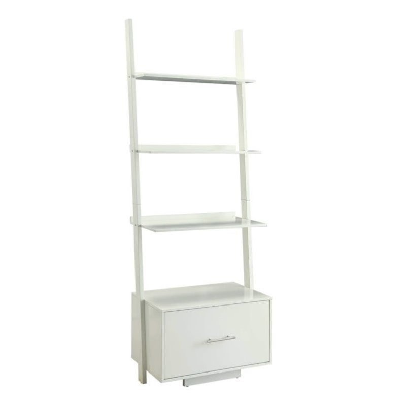 Scranton & Co Wood White Bookcase Rectangular 69