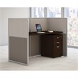 Scranton & Co 3 Drawer Wood Computer Desk in Mocha Cherry