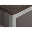 Scranton & Co 3 Drawer Wood Computer Desk in Mocha Cherry